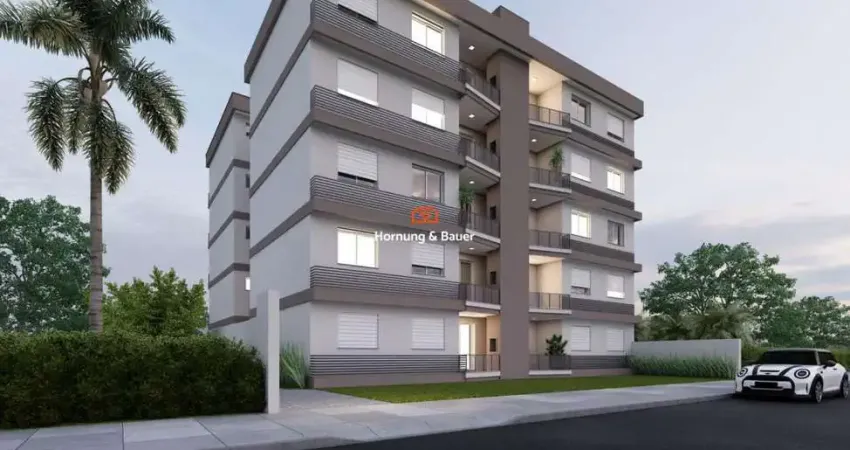 Apartamento na planta à venda em Campo Bom - bairro 25 de Julho - com piso laminado e sacada com churrasqueira