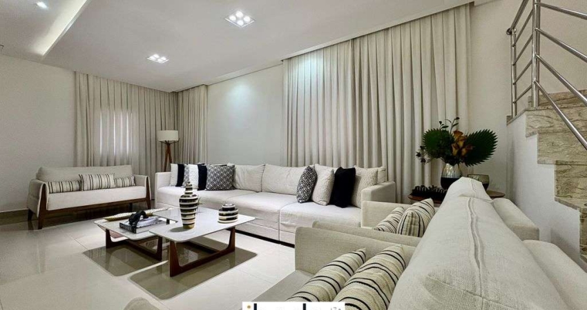ibeda - Casa Duplex a venda em Condomínio. Sala ampla, 4 suítes, impecável, nova
