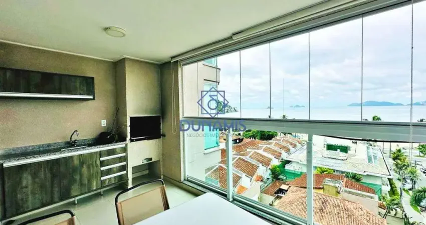 Apartamento  a venda na praia da enseada com sacada gourmet e vista para o mar