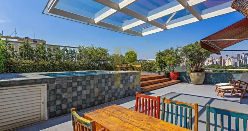 Cobertura á venda de 537m², com 03 suítes e 06 vagas no jardim paulista