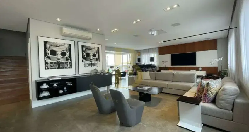 Cobertura com 393m², com 4 suítes e 5 vagas à venda no campo belo.