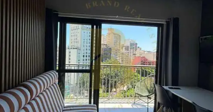 Apartamento mobiliado à venda na república, no bk, 44m² andar alto, sem vaga.