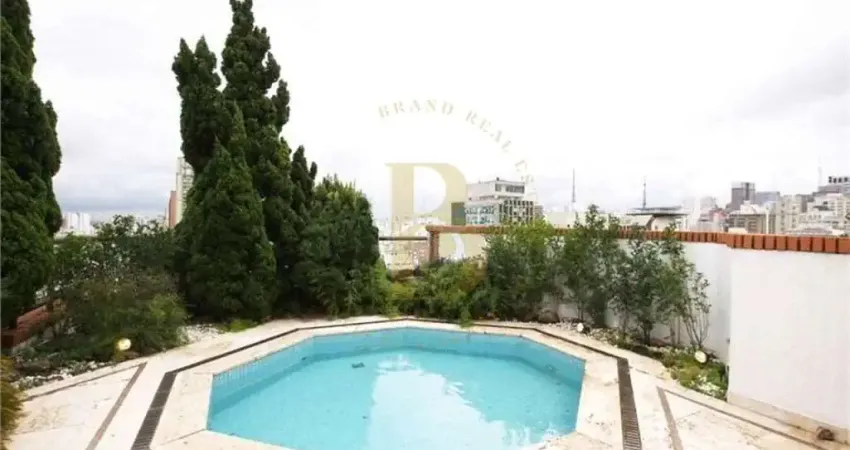 Cobertura á venda de 450 m², com 4 suítes, 5 vagas e piscina no jardim américa.