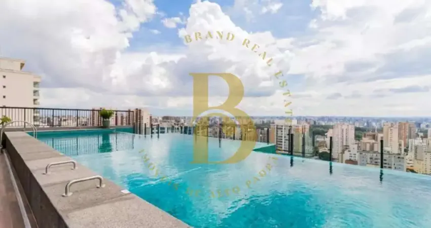 Studio á venda no bairro vila mariana, com 27 m² e piscina com borda infinita.