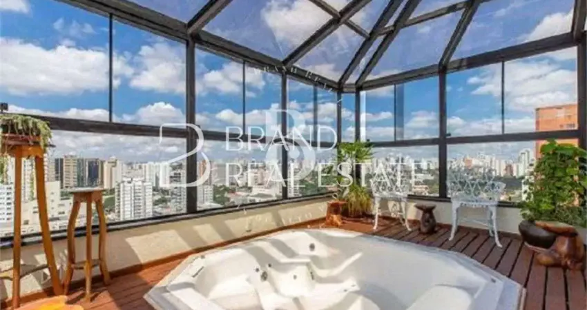 Cobertura Duplex a venda em Moema, 410m², 4 quartos, 4 vagas.