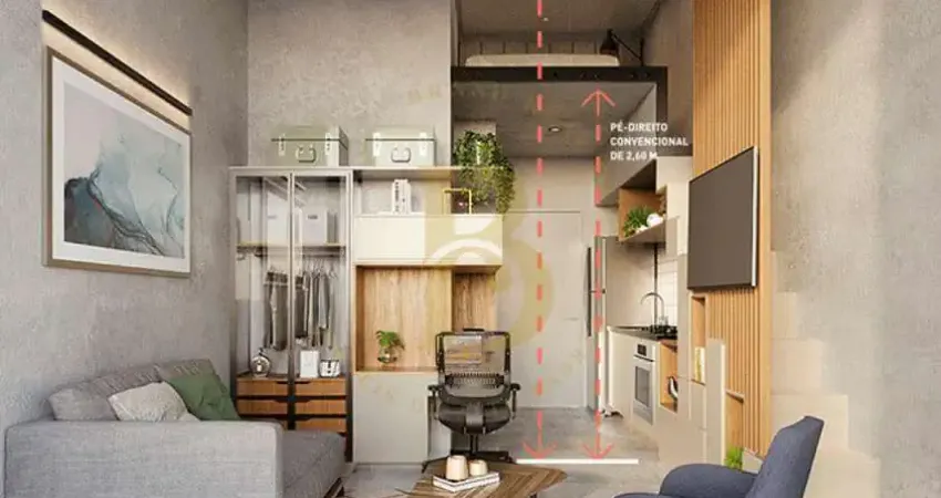 Studio moderno com mezanino na vila mariana ? 23m² | lazer completo no rooftop!