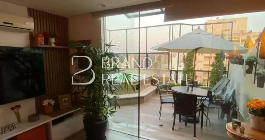 Cobertura à venda no Campo Belo 94 m² Terraço com churrasqueira e jacuzzi, 2 quartos e 1 vaga
