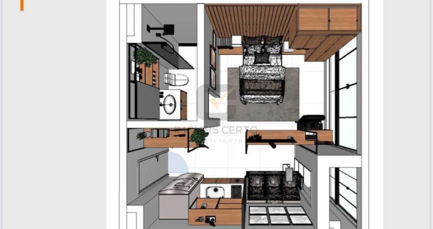 Studio Exclusivo à Venda em Condomínio de Luxo em Pinheiros, São Paulo - 24m², 1 Quarto e 1 Banheiro