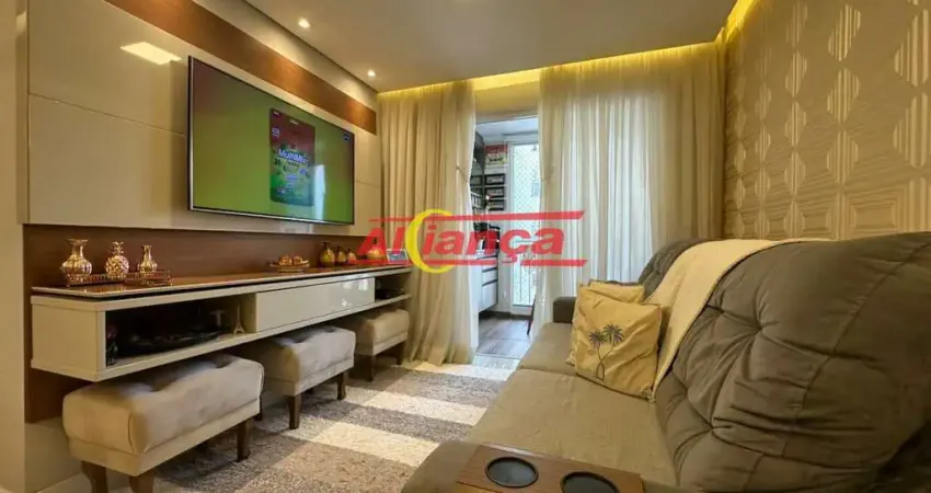 Parque residence 3 dormitórios 1 suíte 2 vagas andar alto - ao lado do shopping maia