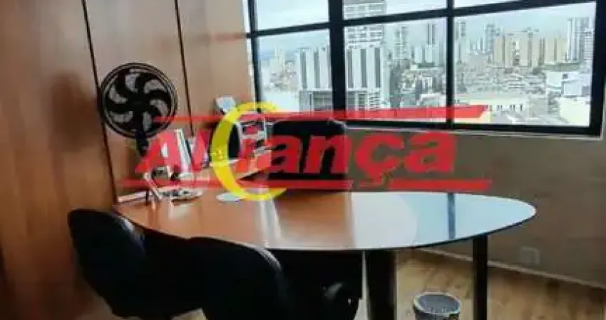 Sala comercial completa - 64m² mobiliada - condomínio aquarius, centro de guarulhos