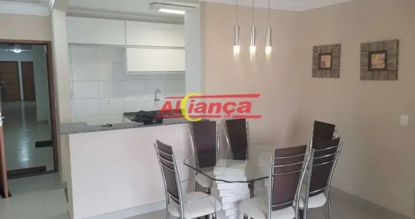 Apartamento mobiliado com 3 dormitórios e 1 suíte à venda, 65 m² - vila galvão - guarulhos - sp.