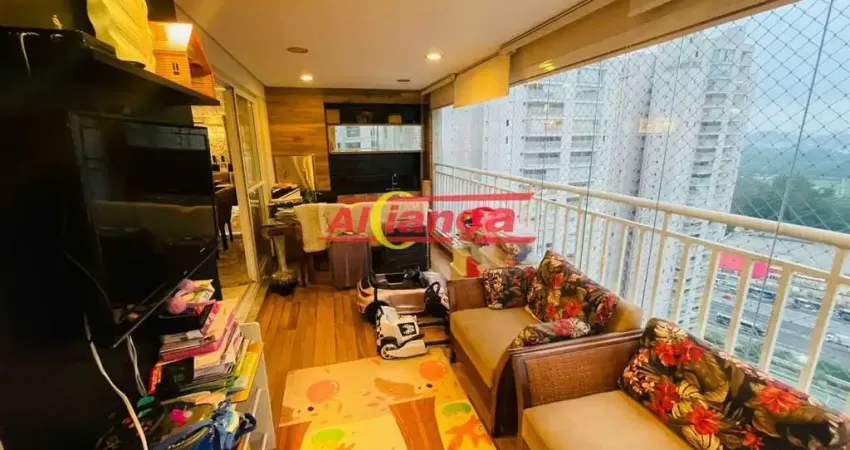 Apartamento no condomínio supera 128m² - 3 suites - 3 vagas, guarulhos ? sp