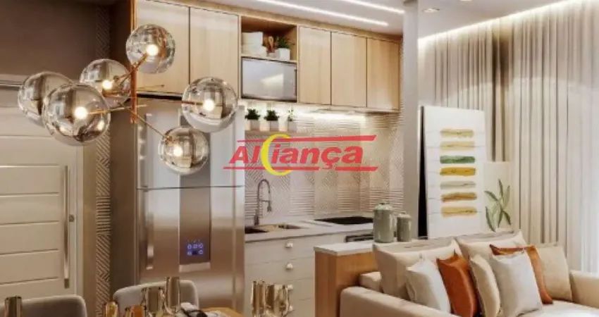 Apartamento novo de 45m², 2 dormitórios e lazer completo próximo ao Bosque Maia