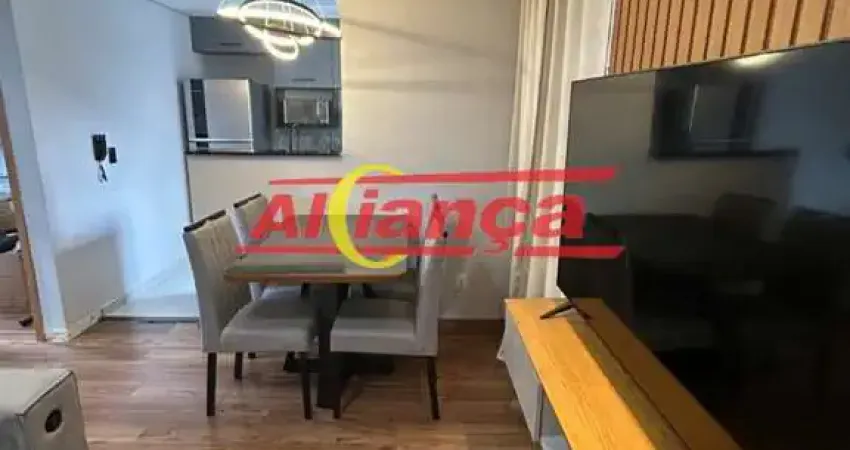 Apartamento com 2 quartos mobiliado, vaga garagem, água chata, piratininga, pimentas, guarulhos, sp