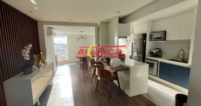 Apartamento 3 dormitórios (1 suiíte) cond class, 2 vagas, 91 m² - vila augusta - guarulhos-sp