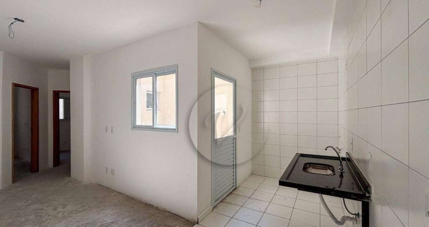 Apartamento com 2 dormitórios à venda, 48 m² por R$ 310.000,00 - Vila Príncipe de Gales - Santo André/SP