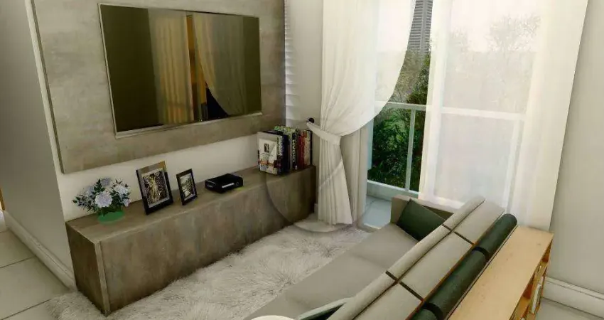 Apartamento com 2 dormitórios à venda, 46 m² por R$ 350.000 - Vila Aquilino - Santo André/SP