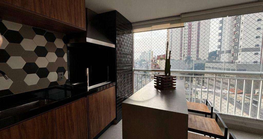 Apartamento, 115 m² - venda por R$ 1.050.000,00 ou aluguel por R$ 7.060,00/mês - Vila Valparaíso - Santo André/SP