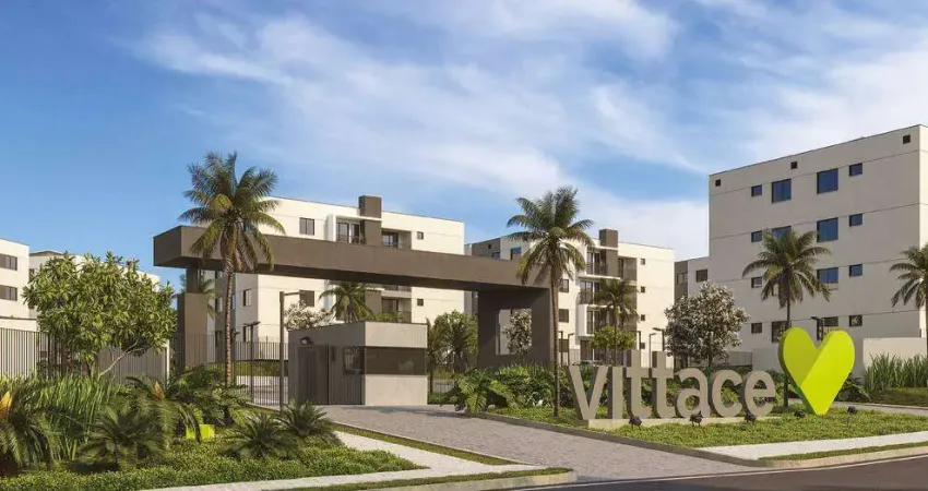 Apartamento à venda, no vittace bosque - fase 1, em curitiba, capão raso, com 2 quartos, 50.92m²