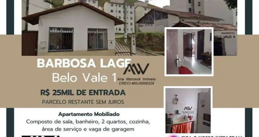 Apartamento com 2 dormitórios à venda, 45 m² por apenas r$ 25mil de entrada - barbosa lage juiz de fora/mg