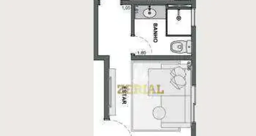 Apartamento com 1 dormitório à venda, 37 m² por R$ 329.000,00 - Nova Gerti - São Caetano do Sul/SP