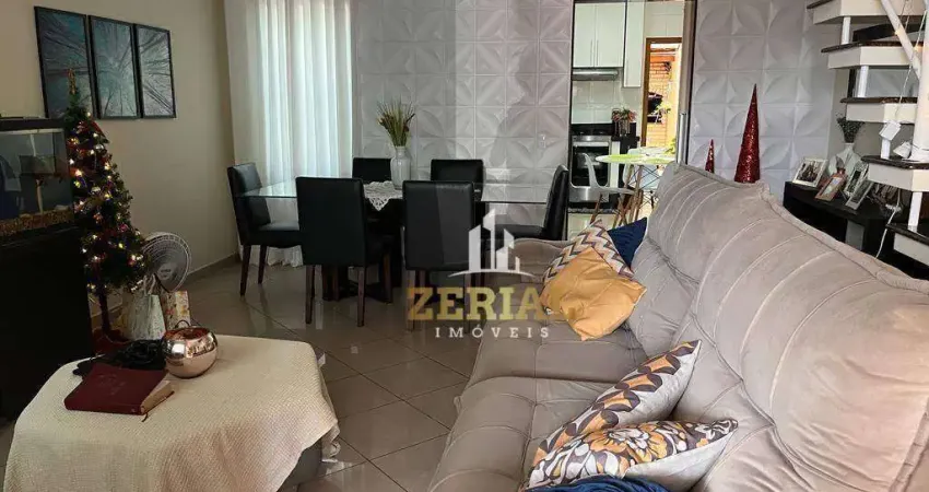 Sobrado com 3 dormitórios para alugar, 245 m² por R$ 4.568,00/mês - Vila Camilópolis - Santo André/SP