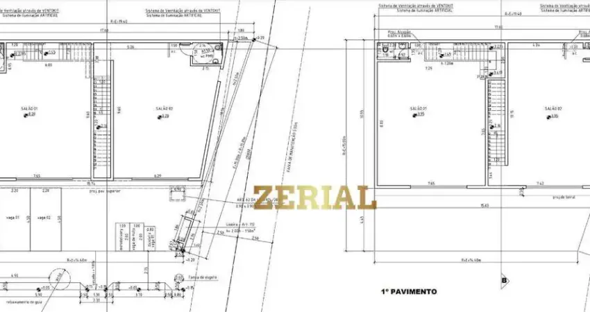 Salão para alugar, 160 m² por r$ 9.720,00/mês - jardim - santo andré/sp