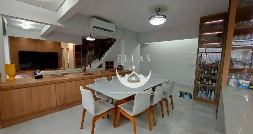 Cobertura com 3 dormitórios à venda, 357 m² por r$ 3.100.000 - pompéia - santos/sp