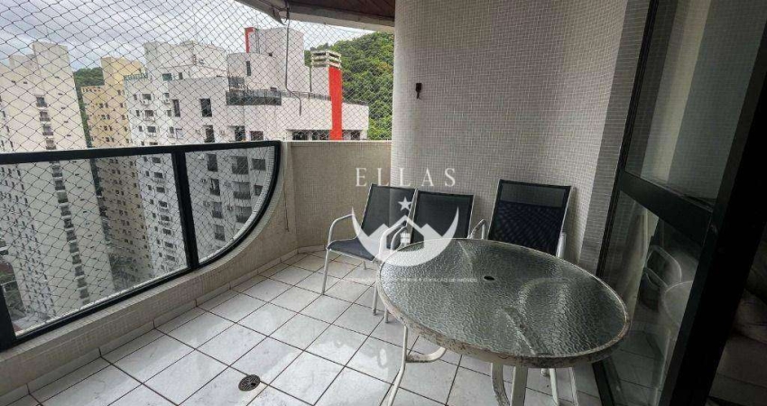 Apartamento com 2 dormitórios para alugar, 110 m² por R$ 3.800/mês - Praia das Pitangueiras - Guarujá