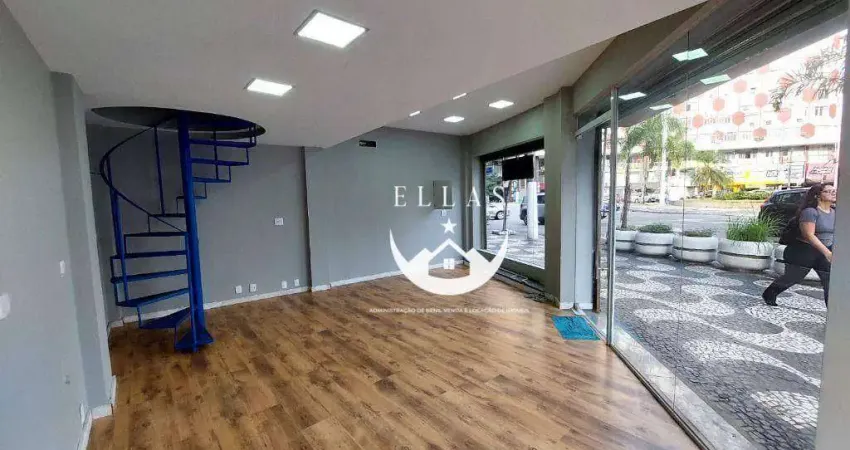 Excelente Loja Comercial para Locação – Praça da Independência, Gonzaga – Santos/SP