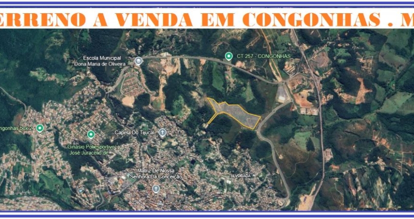 TERRENO COM 103.000 M² A 1 KM DO CENTRO DA CIDADE DE CONGONHAS MG