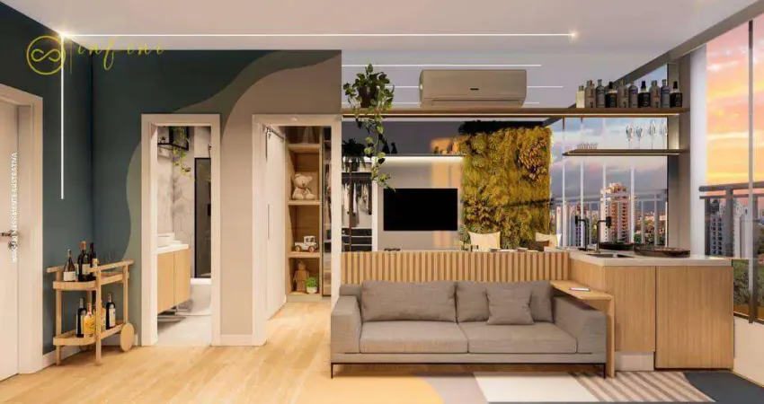 Apartamento Lançamento com 2 Quartos, sendo 1 Suíte à venda, 53,64 m² por R$ 355.990 - Condomínio IPA Club -  Centro - Sorocaba/SP