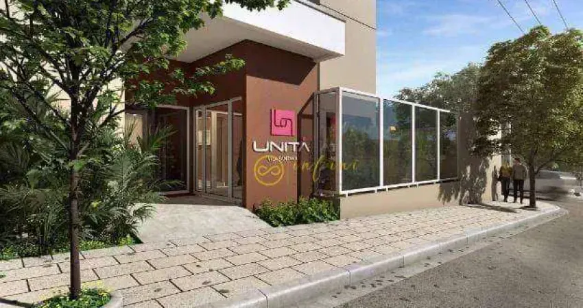 Apartamento novo com 2 quartos sendo 1 suíte à venda, 49 m² por R$ 344.000 - Condomínio Unita - Sorocaba/SP