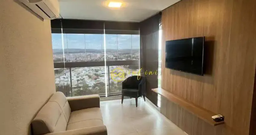 Apartamento mobiliado com 1 quarto para alugar, 50 m² por r$ 3.450/mês - condomínio spettacolo patriani - sorocaba/sp
