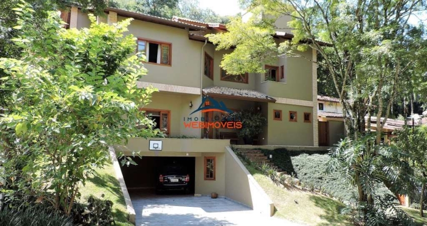 Luxuosa casa em condomínio à venda em Jandira-SP, bairro Jardim do Golf I: 4 quartos, 2 suítes, 3 salas, 5 banheiros, 4 vagas, 443,52m².