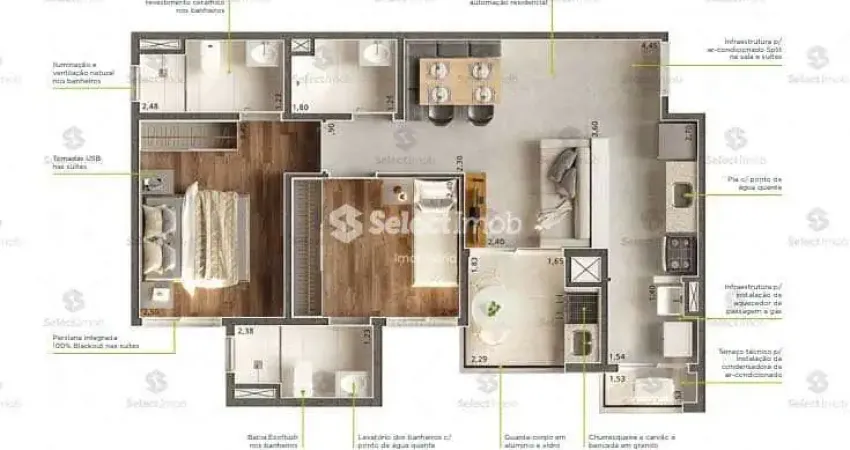 Apartamento com 2 quartos à venda na Rua do Salto, --, Vila Alzira, Santo André