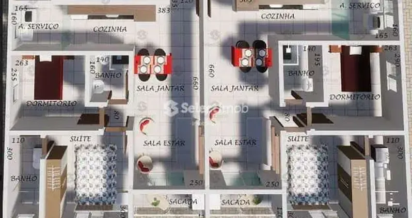 Apartamento com 2 quartos à venda na Rua Luís Antico, --, Jardim Anchieta, Mauá