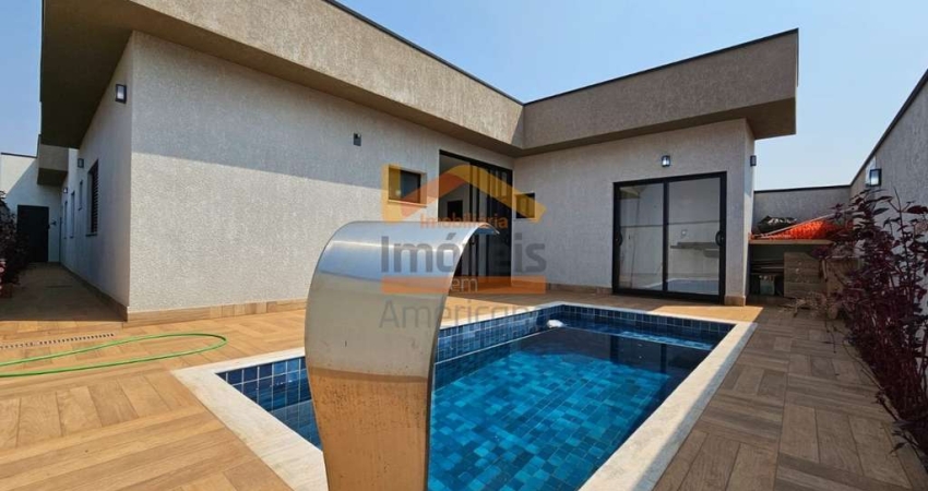 Casa de alto padrão em condomínio à venda em Nova Odessa-SP, Jardim Recanto das Águas - 3 quartos, 3 suítes, 3 salas, 4 banheiros, 4 vagas, 204m².