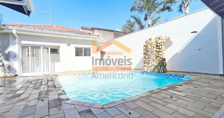 Casa para locação de alto padrão no bairro Werner Plaas, Americana-SP: 3 quartos, 1 suite, 2 salas, 4 banheiros, 2 vagas, 275m².