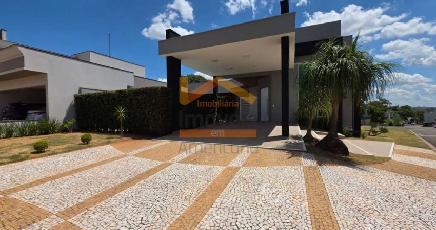 Casa de luxo em condomínio: 3 quartos, 3 suítes, 2 salas, 4 banheiros, 4 vagas na cidade de Americana-SP no bairro Parque Nova Carioba.