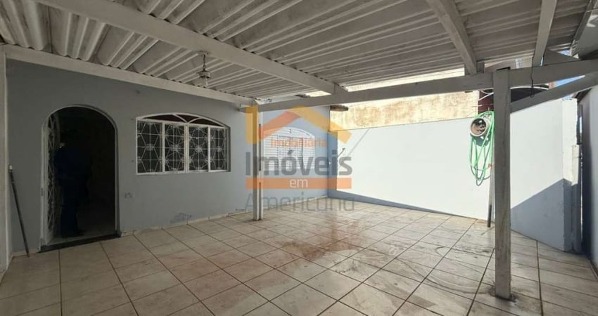 Casa para locação em Americana-SP, Brieds: 2 quartos, 1 sala, 1 banheiro, 2 vagas de garagem, 90m² de área. Venha conferir!