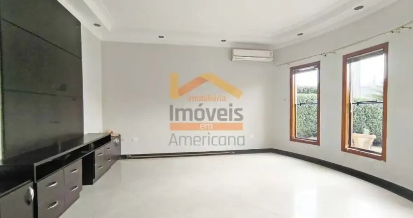 Locação de Casa de Alto Padrão em Condomínio no Jardim Imperador, Americana-SP: 3 quartos, 1 suíte, 2 salas, 3 banheiros, 2 vagas, 320m².
