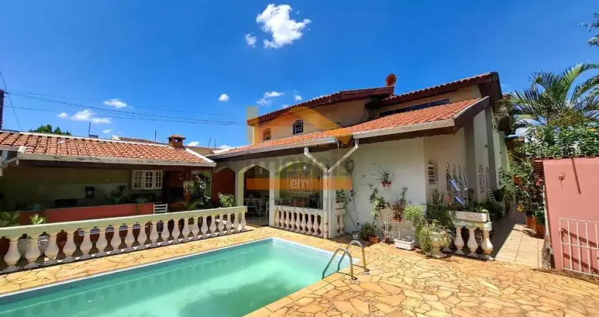 Casa à venda em americana-sp, bairro nova americana: 3 quartos, 2 suítes, 3 salas, churrasqueira, piscina, 4 vagas, 218m².
