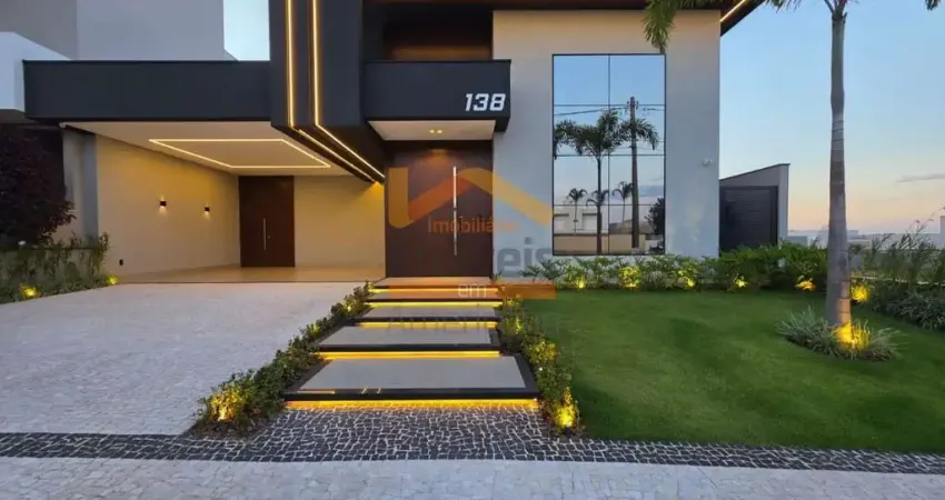 Casa de alto padrão em condomínio - 4 quartos, 4 suítes, 2 salas, 6 banheiros, 4 vagas - jardim phillipson park, americana-sp.