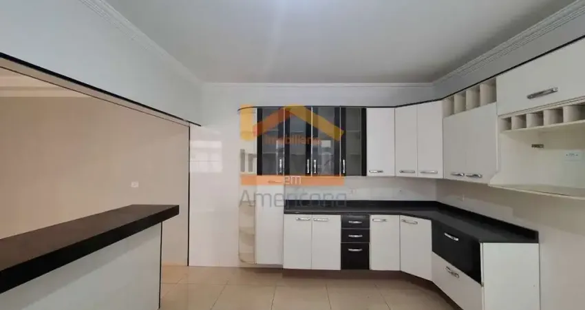 Casa sobrado para locação no parque nova carioba, americana-sp: 3 quartos, 1 suíte, 2 salas, 2 vagas de garagem, 218m² de área.