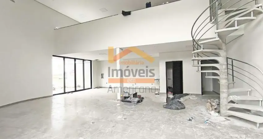 Salão comercial de alto padrão para locação em americana-sp, jardim terramérica i 2 banheiros, 4 vagas, 141,60m²