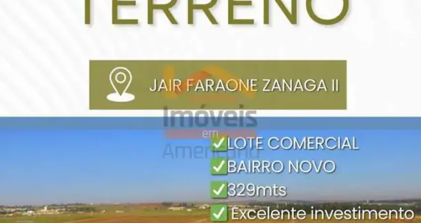 Terreno à venda em Americana-SP, Jardim São Domingos: 329,00 m² de área!