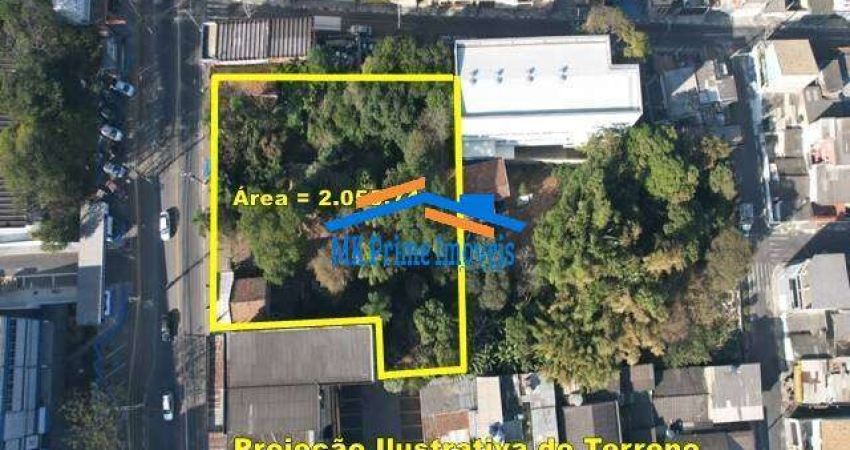 Terreno 2.055 m² de área, 40 mts frente Princ. corredor Com. Carapicuíba