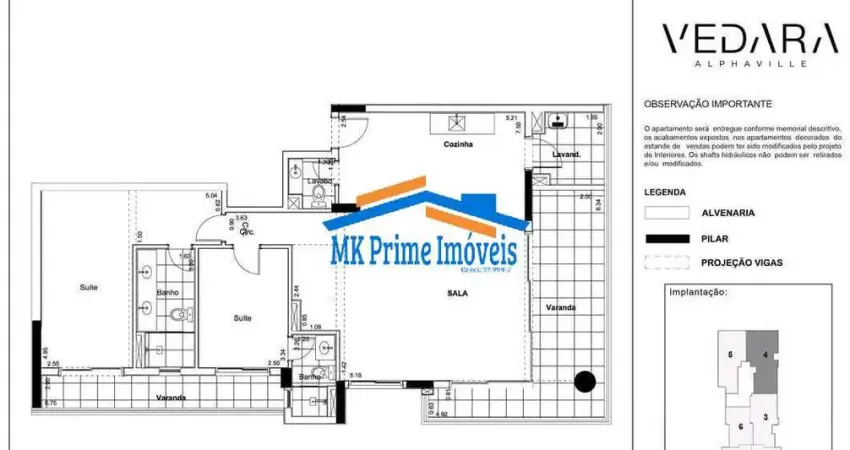 Apartamento com 2 quartos à venda na Avenida Piraíba, Centro Comercial Jubran, Barueri