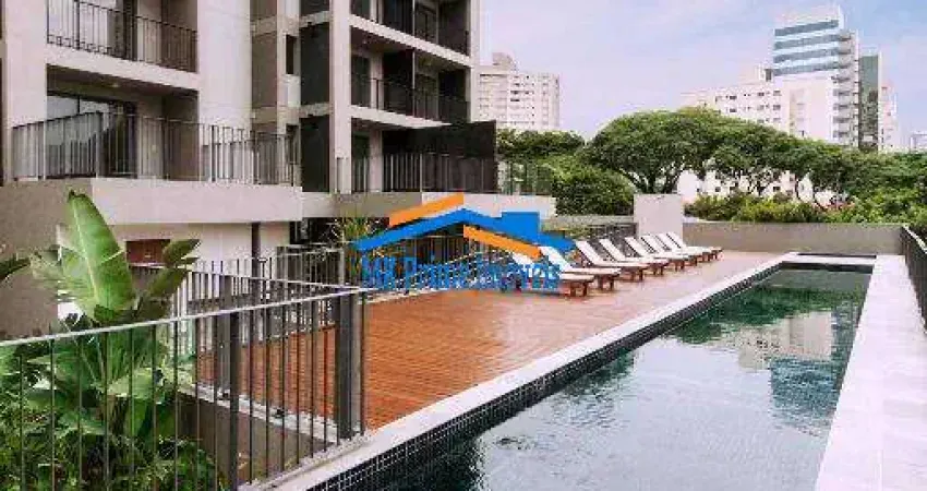 Studio mobiliado de 35 m² com vaga e depósito — lazer completo